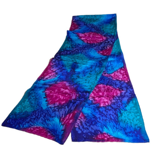 Vibrant tie dyed silk scarf